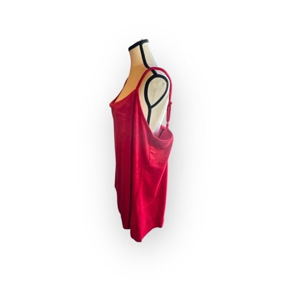 🆕NWT Women’s torrid 3 (4) Red Velour Sleeveless Lounge Camisole 22 24 26 28 - Picture 6 of 11